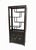 Chinoiserie 1980s Mid-Century Chinoiserie Black Lacquer Staggered Vitrine Cabinet For Sale - Image 3 of 7