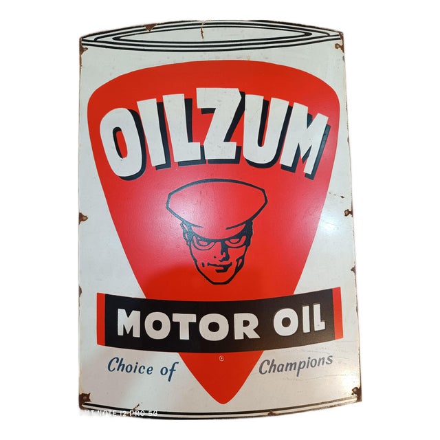 Oilzum Sign Advertising Steel Plate Reproduction For Sale
