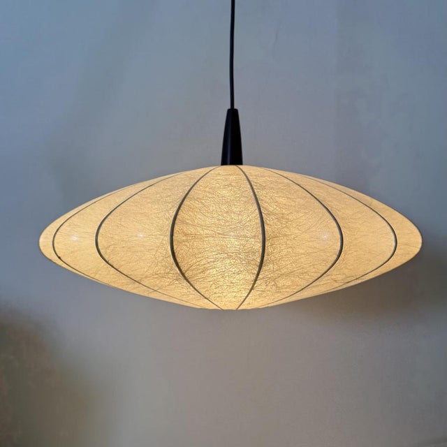 Mid-Century Cocoon Hanging Lamp, 1970s For Sale - Image 14 of 18