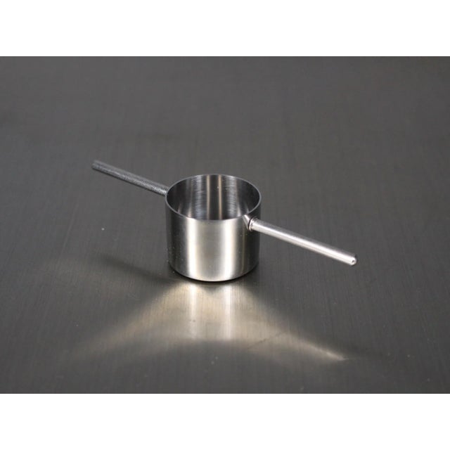 Vintage Arne Jacobsen's Cylinda Line for Stelton 1 oz. jigger. Comes in original box. Materials: Stainless Steel Metal...