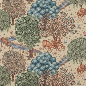 Morris & Co The Brook Fabric in Tapestry Linen