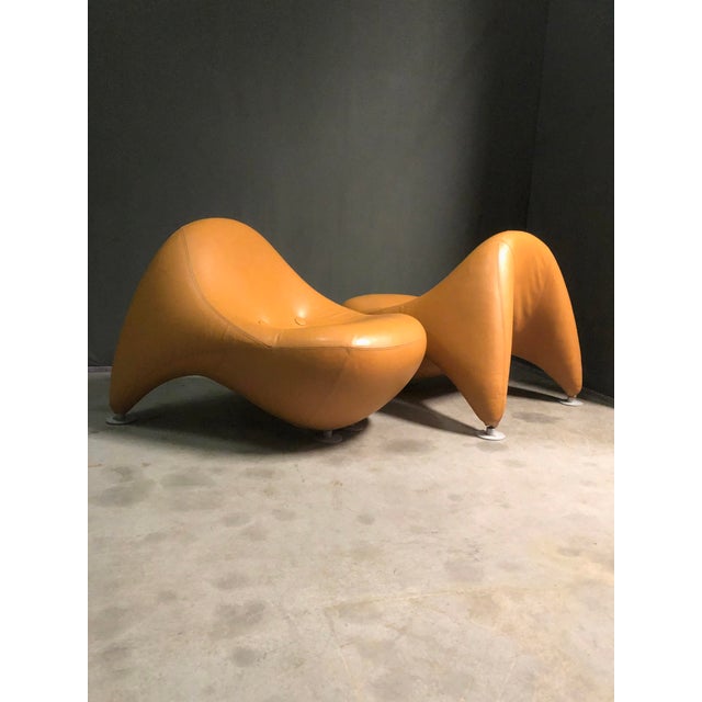 Leather Lounge Chairs by Luigi Colani, 1968, Set of 2 For Sale - Image 3 of 13