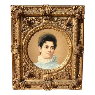 Portrait of a Young Woman, 1800s, Oil on Canvas, Framed For Sale