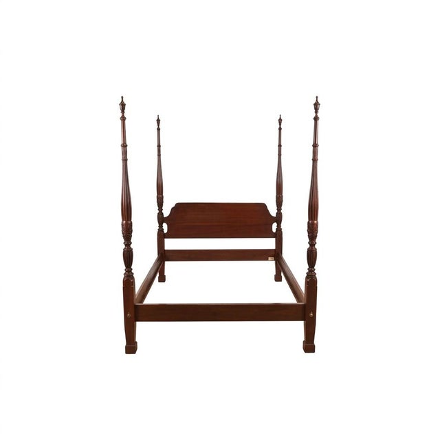 One of Ethan Allen’s richly carved frames, from the Georgian Court line. Dark original finish. Stamped with build date of...