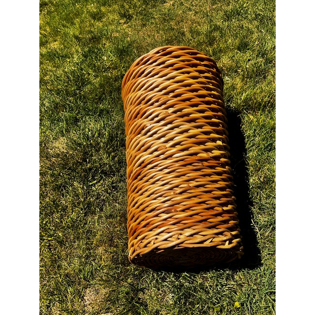 Burnt Umber Late 20th Century Ateliers Handwoven Willow Vessel Sculpture For Sale - Image 8 of 12
