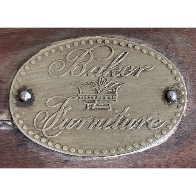 Baker Furniture Circa 1970 Diminutive Chinese Chippendale Faux Bamboo & Cane Window / Entryway Bench For Sale - Image 11 of 12