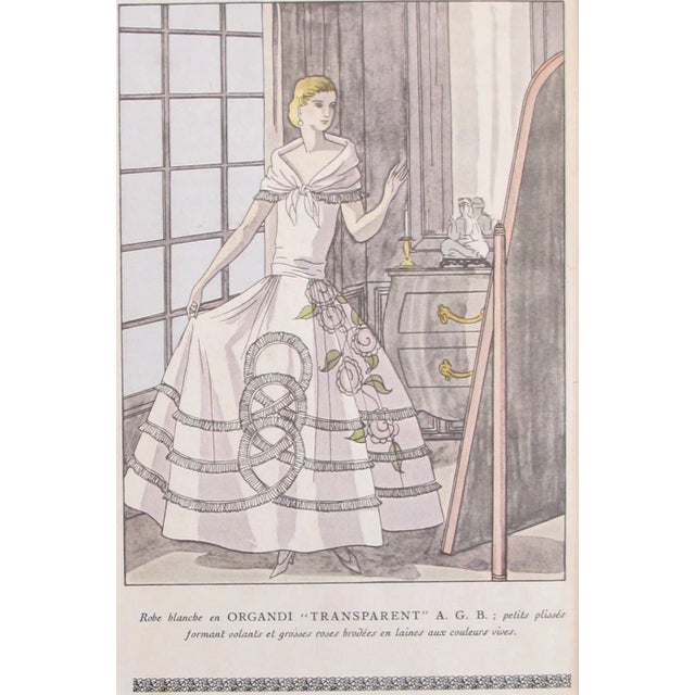 Art Deco Summer Fashion 1920's French Art Deco Fashion Poster For Sale - Image 3 of 4