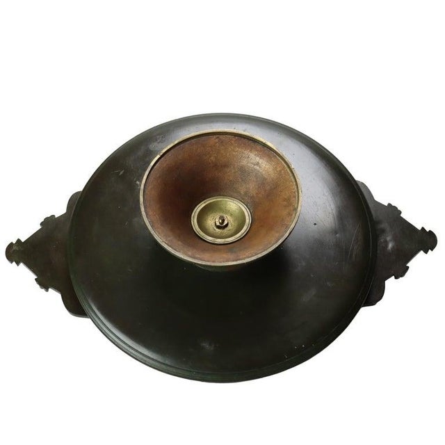 1880 Egyptian Revival Figural Relief Bronze Tazza For Sale - Image 6 of 9