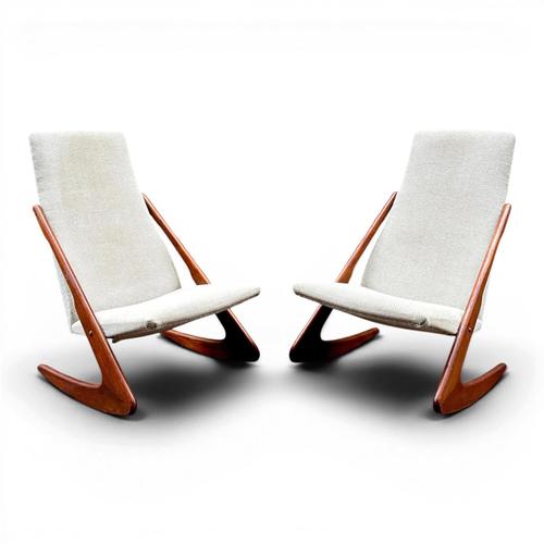 Wood Boomerang Model Danish Armchairs by Mogens Kold, Set of 2 For Sale - Image 7 of 7