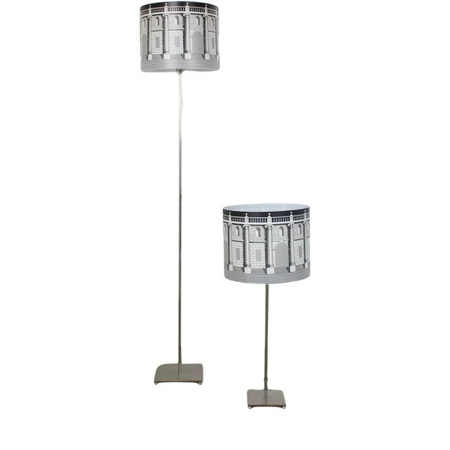 Italian Fornasetti Table & Floor Lamps, Set of 2 For Sale - Image 14 of 14