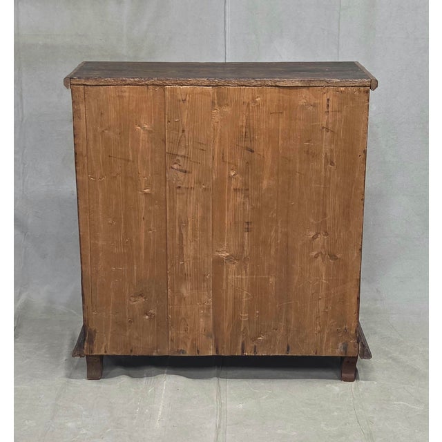 Antique Romanian Folk Painted Pine Cupboard With Drawers and a Door For Sale - Image 14 of 14