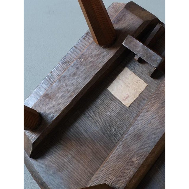 Alpine Carved Pine Dining Table and Chairs, 1950s, Set of 6 For Sale - Image 18 of 18