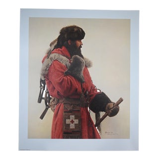 James Bama "Winter Trapping" 1981 Signed Limited Edition Print 1384/1500, Greenwich Workshop For Sale