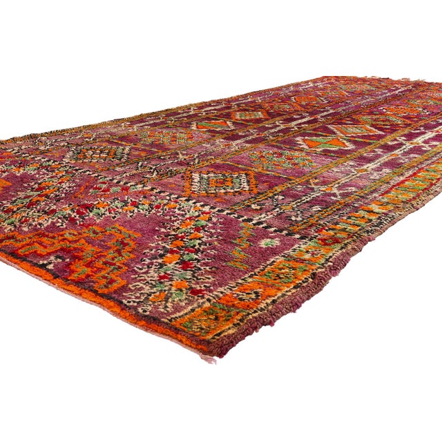 21918 Vintage Beni M'Guild Moroccan Rug, 05'07 x 11'09. The Nomadic Jewel: A Vintage Beni M'Guild Moroccan Masterpiece of...