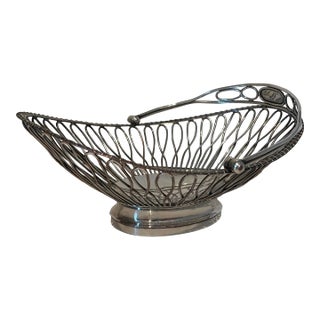 Early 19th Century Old Sheffield Plate Wirework Basket For Sale