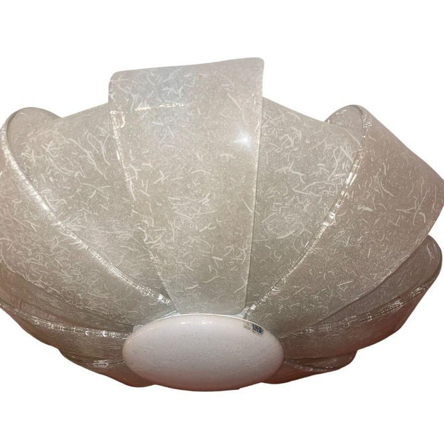 Vintage Murano Graniglia Glass Flush Mount by Aureliano Toso. Italy, 1960's. For Sale - Image 10 of 10