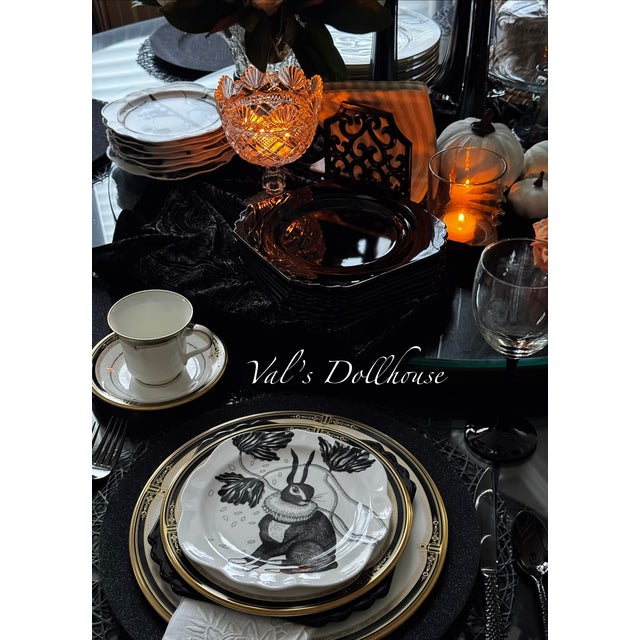 Presenting a set of 52 pieces of nearly new, old stock discontinued Noritake Gold & Sable fine porcelain serving dishes...