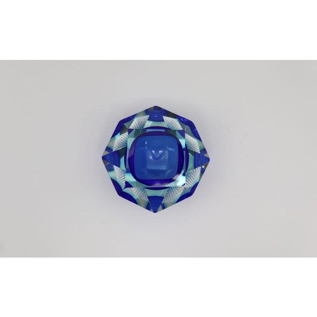Flavio Poli Mid-Century Modern Murano Sommerso Faceted Glass Vide-Poche by Flavio Poli for Seguso, 1960s For Sale - Image 4 of 6