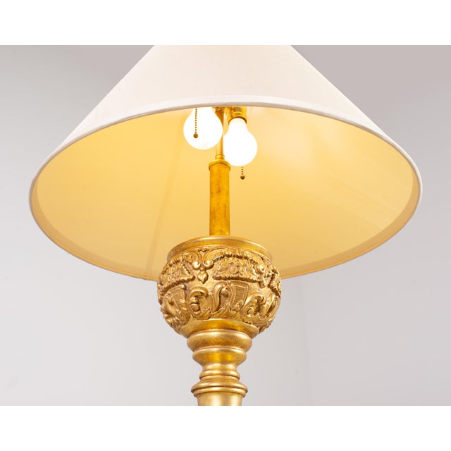 Nancy Corzine Pair of Nancy Corzine Neoclassical 22k Topiary Lamps For Sale - Image 4 of 18