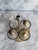 1940s Victorian-Style Brass Glass Condiment Set - 5 pcs For Sale - Image 4 of 13