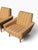Pair of Danish Modern Lounge Chairs | Sculptural Flared Arms in Woven Tweed | Tapered Wood Legs | C. 1960s For Sale - Image 14 of 16