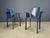 Vintage Blue Leather Dining Chairs, Italy, 1980s, Set of 8 For Sale - Image 10 of 12