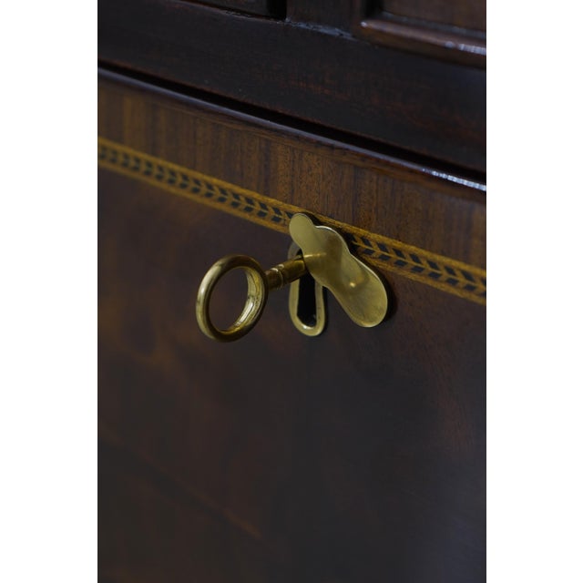 Brown Henkel Harris Inlaid Mahogany Bedroom Wardrobe Chest For Sale - Image 8 of 18