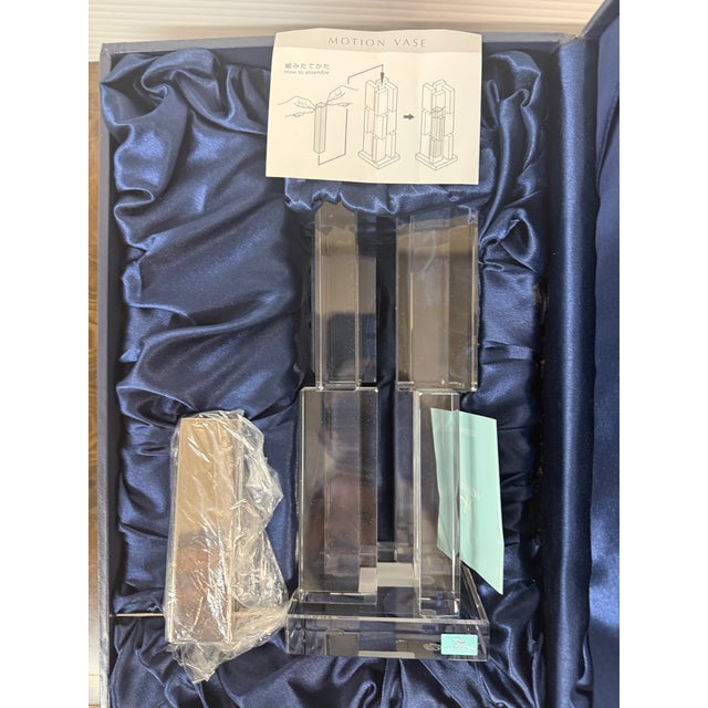 Hoya, Japan Crystal Motion Vase With Box For Sale - Image 10 of 12