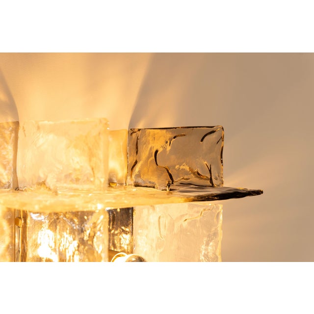 LP 256 Wall Lamps in Crystal and Tobacco by Carlo Nason for AV Mazzega, Italy, 1970s, Set of 4 For Sale - Image 11 of 17