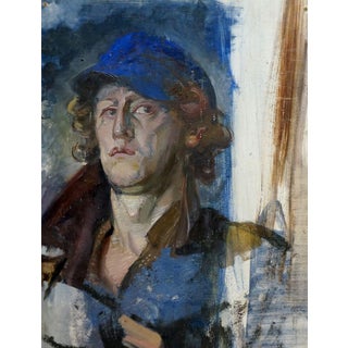 Oil Painting Portrait of the Artist For Sale