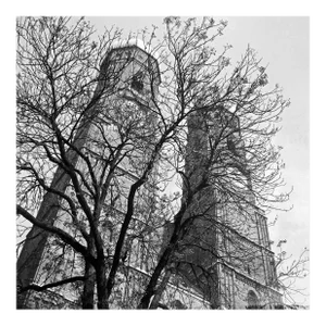 Twin Belfries of Munich Frauenkirche Church, Munich Germany, 1938