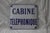 Phone Box Sign in Blue and White Enamel Metal, 1970s For Sale - Image 15 of 18