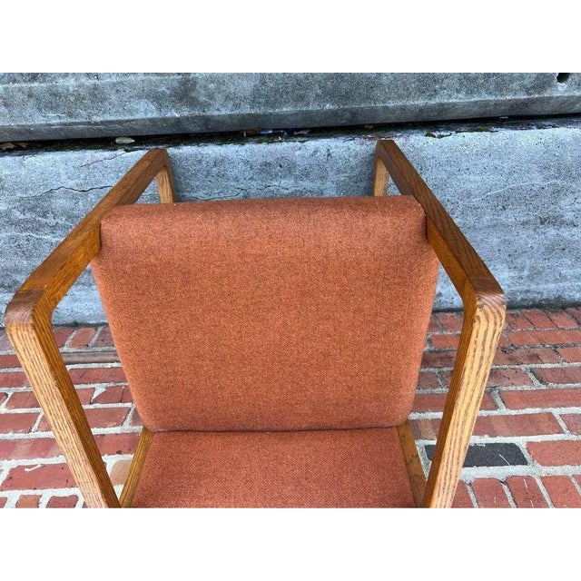 Brown Mid 20th Century Mid Century Wood Frame Occasional Armchair For Sale - Image 8 of 10