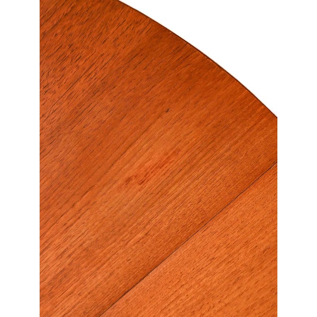 Wood Scandinavian Teak Extendable Round Table, 1960s For Sale - Image 7 of 9