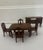 Doll House furniture by StromBecker that includes dining table, 4 matching chairs and dining side hutch in genuine walnut....