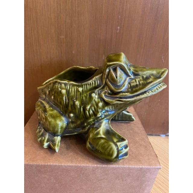 Mid-Century Modern Vintage McCoy Frog Planter / Vase For Sale - Image 3 of 12