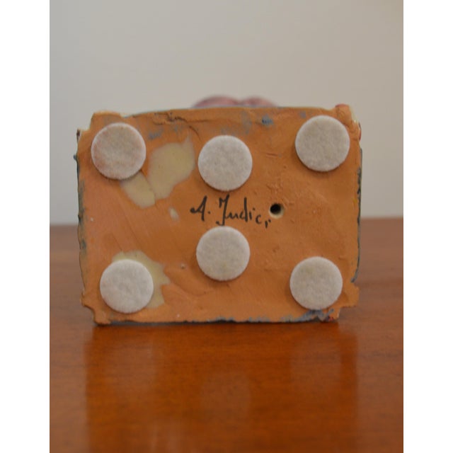 Ceramic Mermaid Statuette Candleholder, Italy For Sale - Image 11 of 12