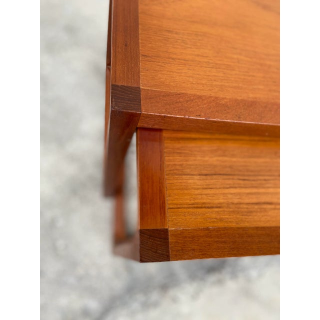 Mid Century Modern Teak Nesting Tables | Set of Two by Kai Kristiansen For Sale In Tampa - Image 6 of 12