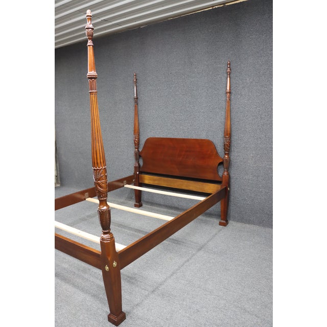 Councill Rice Carved Mahogany Poster Bed For Sale - Image 11 of 11