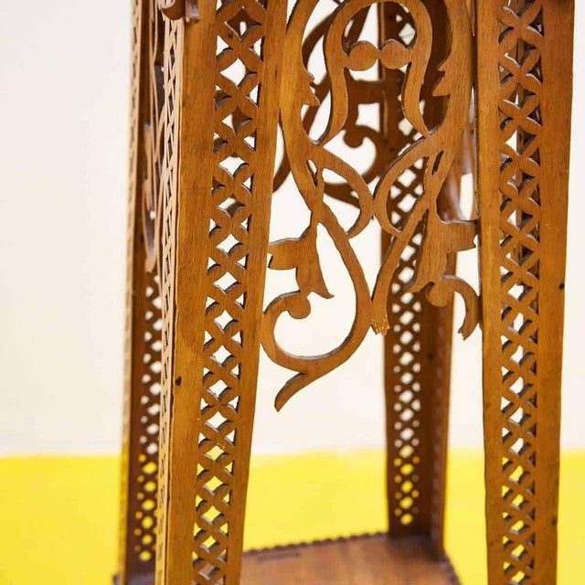 Vintage Carved Wooden Plant Holder, 1960s For Sale - Image 3 of 6