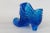 Fenton Blue Hobnail Cat Head Victorian Glass Slipper Shoe Figurine For Sale - Image 11 of 12