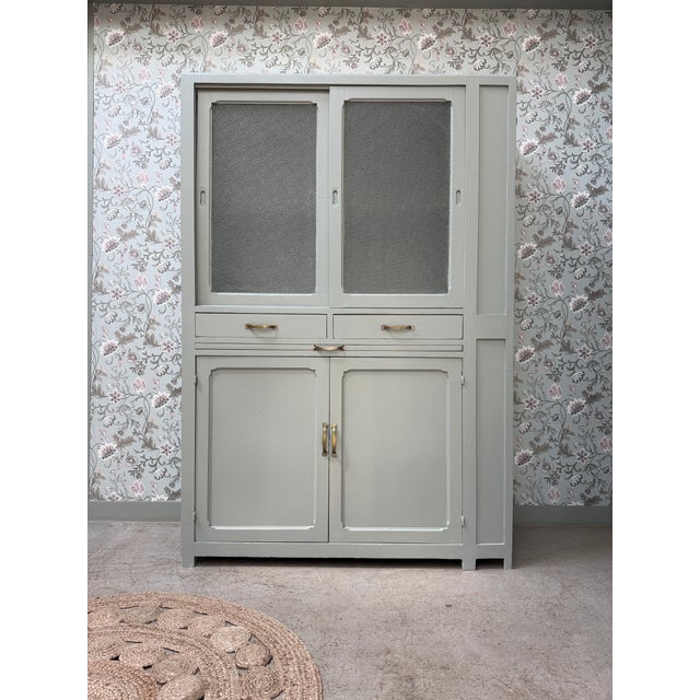 Large Vintage Green Sideboard, 1950s For Sale - Image 13 of 18