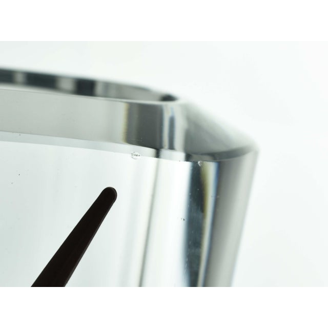 Transparent Mid-Century Modern Hand-Blown Glass Swedish Hand-Engraved Crystal Sailboat Vase by Strömbergshyttan Signed For Sale - Image 8 of 8