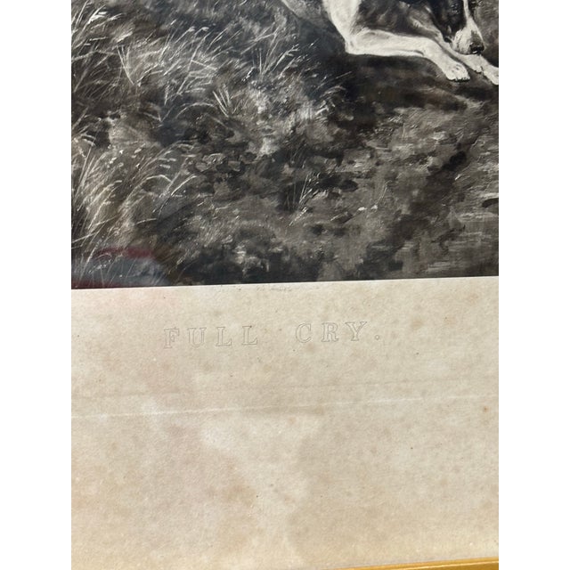 English "Full Cry" English Hunt Print by a a Davis For Sale - Image 3 of 6