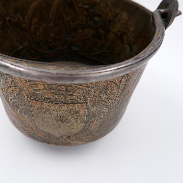 Small Embossed Copper Cauldron with Arms of the House of Arenberg Motif For Sale - Image 15 of 16