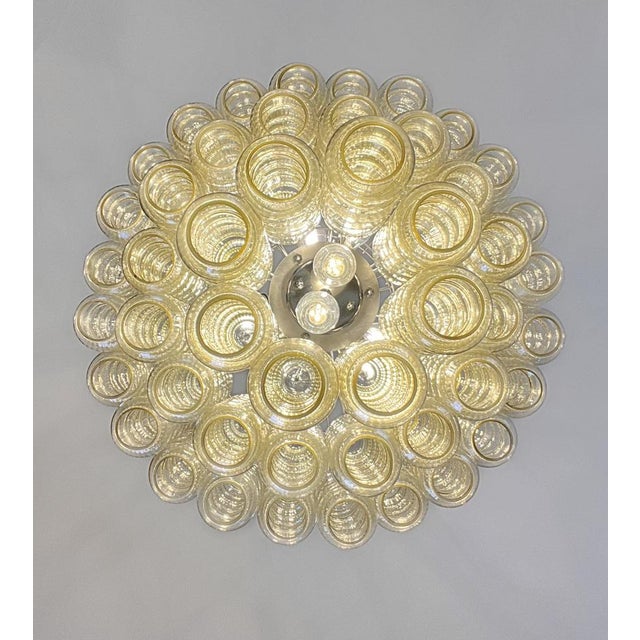 Murano Glass Tube 3-Tier Chandelier, 1990s For Sale - Image 17 of 18