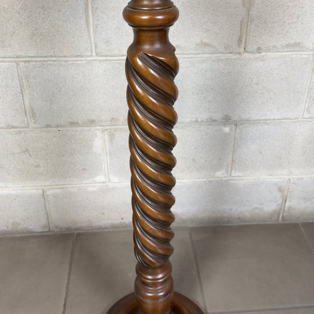 Vintage Wooden Pedestal from Artigianato Italiano, 1960s For Sale - Image 4 of 11