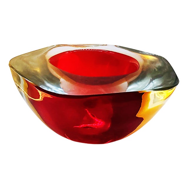 Big Geode Ashtray in Murano Glass attributed to Flavio Poli for Seguso, Italy, 1960s For Sale