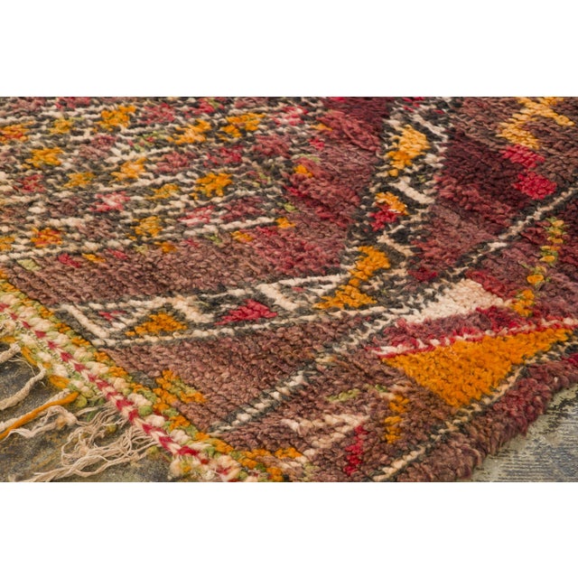 Hand-knotted in wool circa 1950-1959, this 6x8 vintage shag rug joins Rug & Kilim’s Moroccan collection. It features a...
