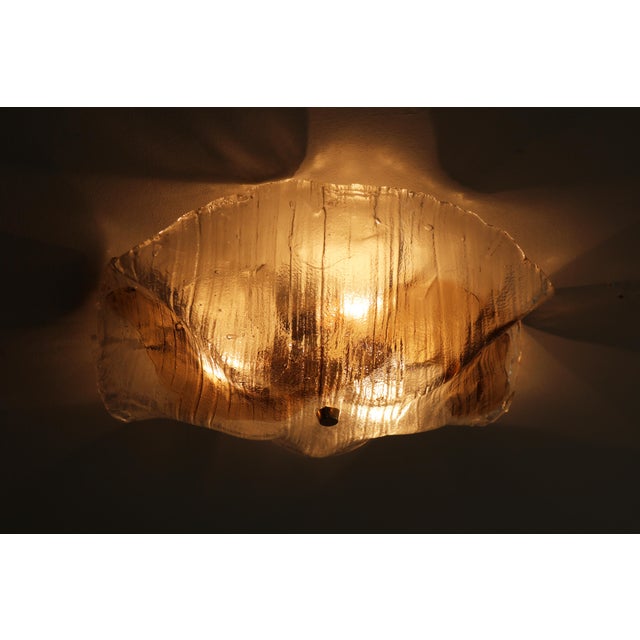 Large Vintage Flush Mount in Frosted Glass from Kalmar Franken Kg, 1960s For Sale - Image 6 of 10